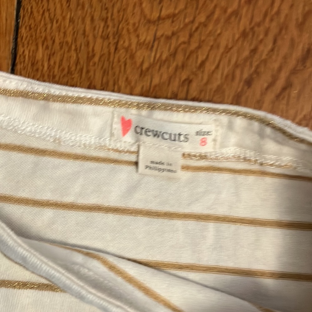 J Crew Crewcuts Red Plaid Gold Dress 8 - Picture 2 of 4
